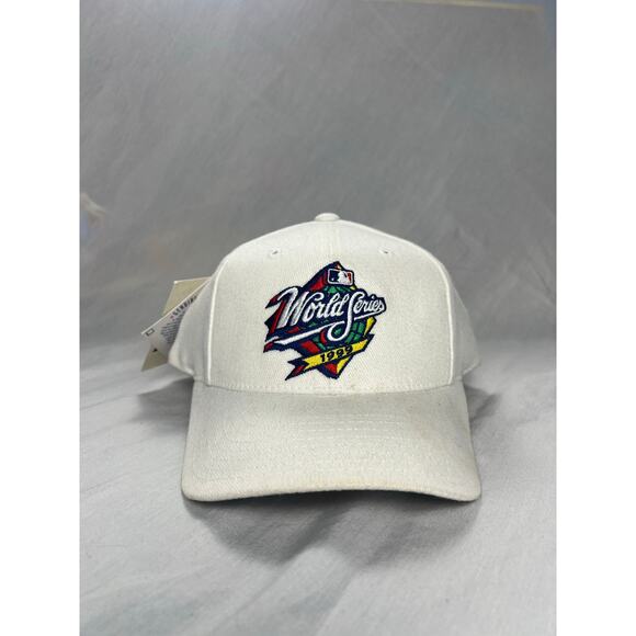 1999 World Series Logo Athletic Snapback Hat | White MLB Baseball Cap | - Picture 2 of 5